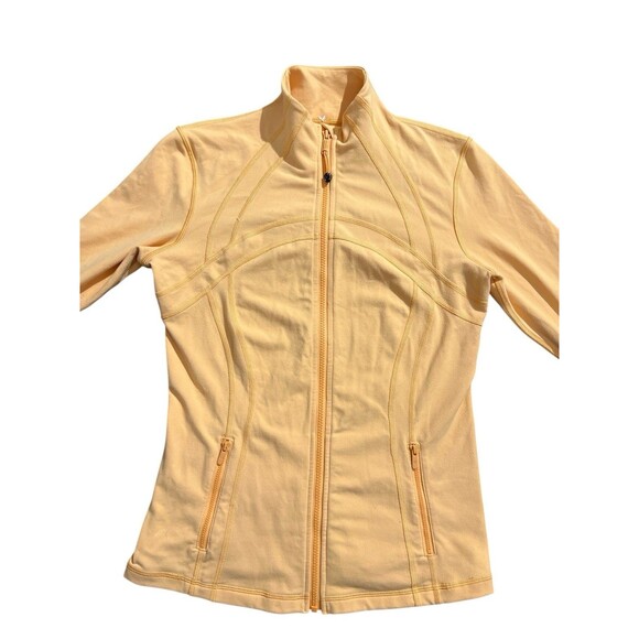 Lululemon Jacket Women Sz 10 Pale Orange Define Full Zip Mock Neck Athleisure - Picture 16 of 16